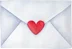  Envelope With Small Heart Shaped Sticker