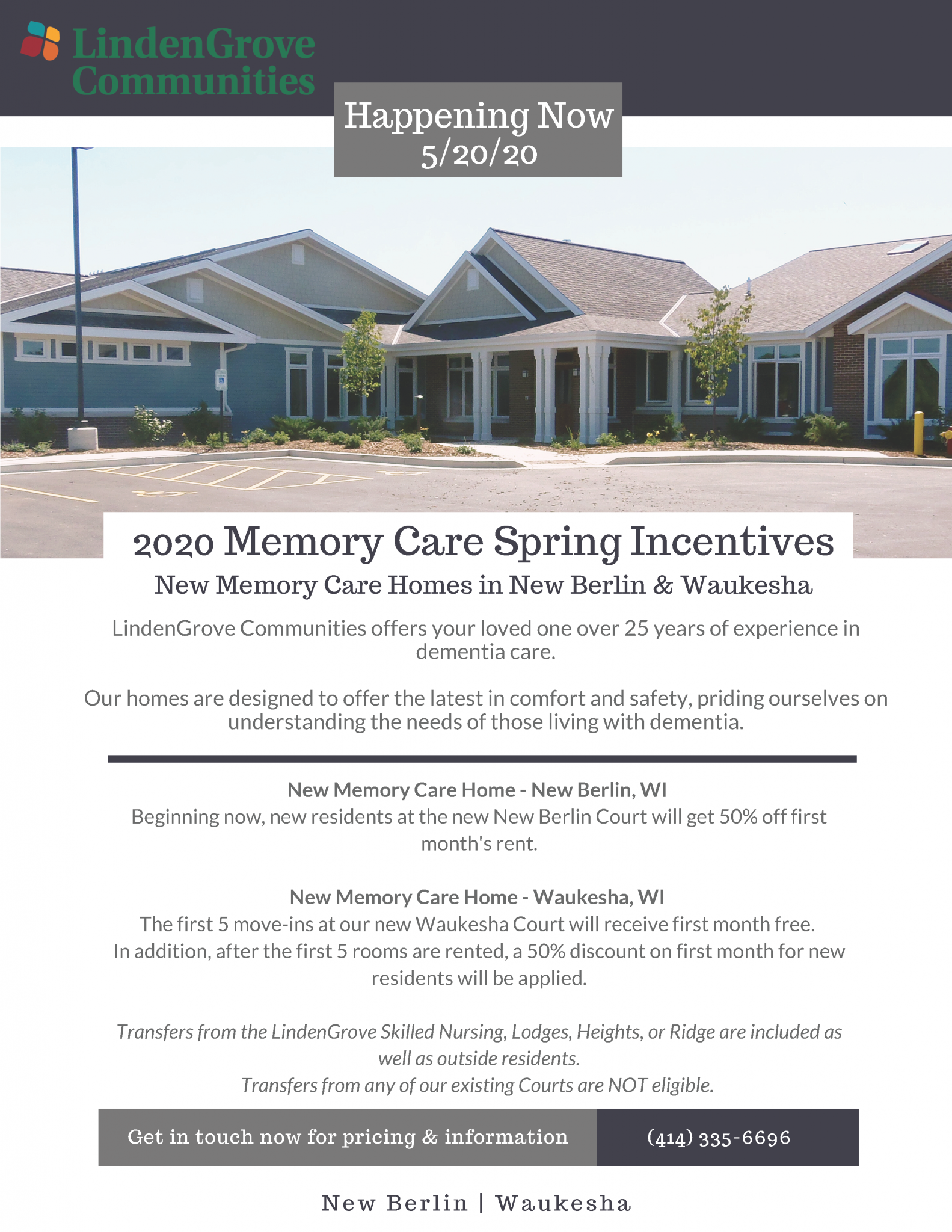 NEW Memory Care Incentives
